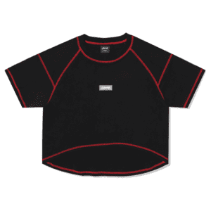 RED THREADS COLLECTION CROPPED OVERSIZE WOMEN - Black, XS