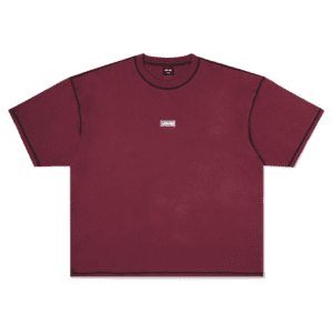 RED THREADS COLLECTION OVERSIZE TEE MEN - Maroon, XS